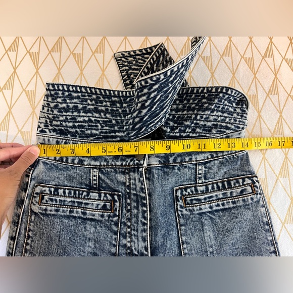 Ulla Johnson NWT Wade Tie Flare Leg Medium Wash Denim Jeans Size 4 - Picture 8 of 15